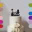 Personalised Country Music Cowboy Birthday Cake Topper Any Age and Name in Black Glitter