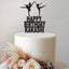Personalised Ballet Duo Birthday Cake Topper – Name in Black Glitter