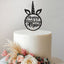 Personalised Unicorn Horn Birthday Cake Topper – Name in Black Glitter
