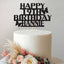 Personalised Stacked Birthday Butterflies Cake Topper – Name & Age in Black Glitter