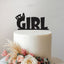 It’s a Girl Bold Lettering Baby Shower Cake Topper in Black Glitter