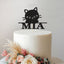 Personalised Wide-Eyed Kitten Cake Topper – Name in Black Glitter