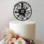 Personalised Dressmaker Cake Topper – Name & Age in Black Glitter