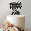 Personalised Mechanic Open Bonnet Cake Topper – Name & Age in Black Glitter