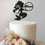 Personalised Mermaid & Name Bubble Cake Topper – Name & Age in Black Glitter