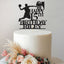Personalised Leaping Basketball Player Cake Topper – Name & Age in Black Glitter